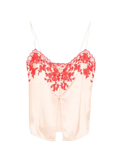 Ermanno Scervino Floral-lace Top In Pink
