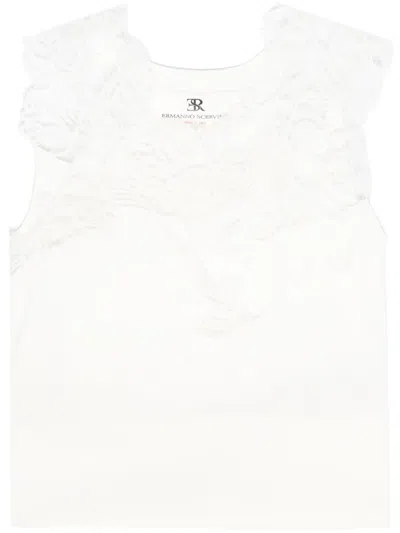 Ermanno Scervino Floral-lace Top In White