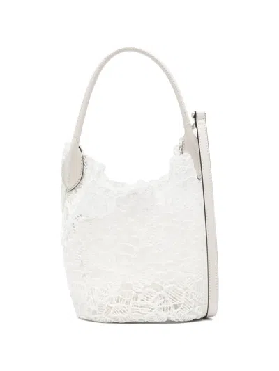 Ermanno Scervino Floral-lace Tote Bag In White