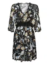 Ermanno Scervino Floral Lace-trimmed Mini Dress In Multi