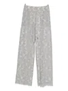 Ermanno Scervino Floral-lace Trousers In Gray