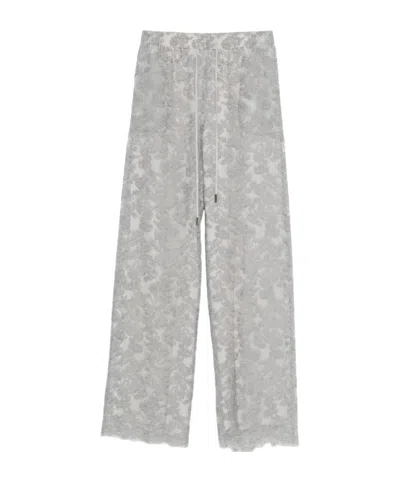 ERMANNO SCERVINO FLORAL-LACE TROUSERS