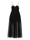 Ermanno Scervino Floral-lace Tulle Maxi Dress In Black