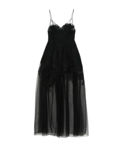 ERMANNO SCERVINO FLORAL-LACE TULLE MAXI DRESS