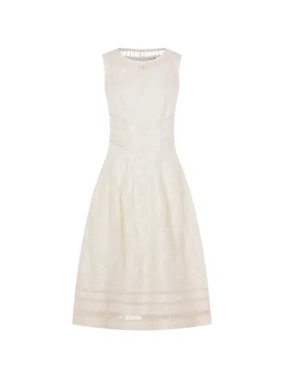 Ermanno Scervino Floral Panelled Dress In Neutral