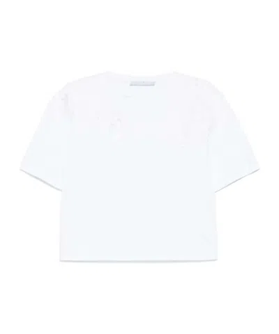 ERMANNO SCERVINO FLORAL-PATCH T-SHIRT