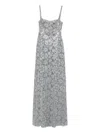 Ermanno Scervino Floral-pattern Maxi Dress In Silver