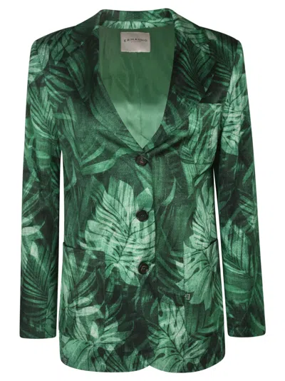 Ermanno Scervino Floral Print Jacket In Green
