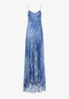 Ermanno Scervino Jacquard Maxi Dress In Blue