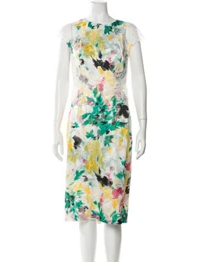 Pre-owned Ermanno Scervino Floral Print Midi Length Dress In Multi