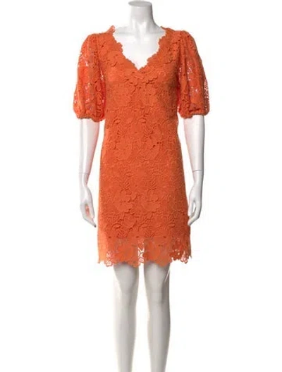 Pre-owned Ermanno Scervino Floral Print Mini Dress In Orange