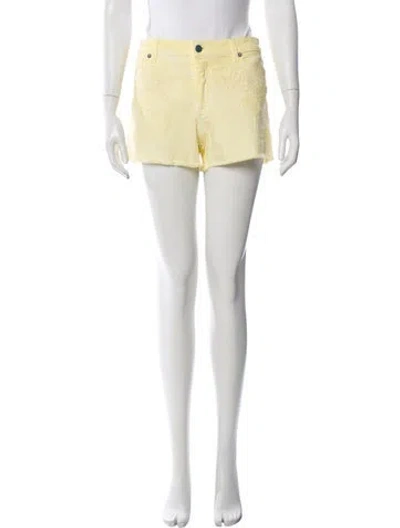 Pre-owned Ermanno Scervino Floral Print Mini Shorts In White
