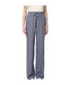 Ermanno Scervino Floral-print Trousers In Blue