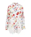 Ermanno Scervino Floral Printing Mixed Spliced Shirt In White
