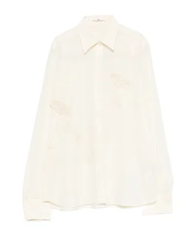 Ermanno Scervino Floral Shirt In Animal Print