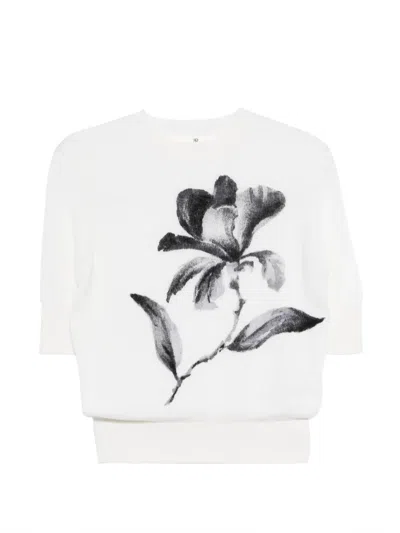Ermanno Scervino Floral T-shirt In White