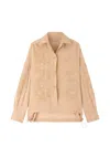 Ermanno Scervino Floral-embroidered Drawstring Jacket In Multi