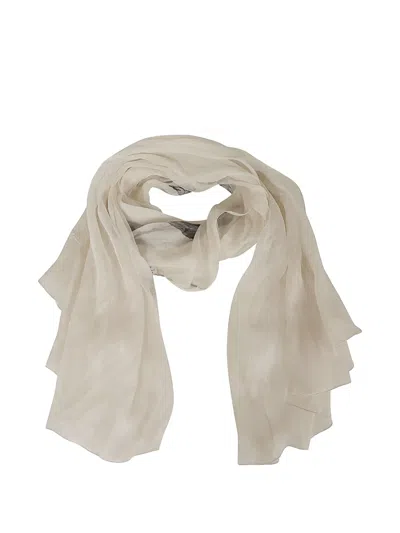 Ermanno Scervino Floral-print Silk Scarf In Neutral