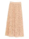 Ermanno Scervino Beige Elegance In Skirt In Brown