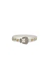 Ermanno Scervino Flower Pattern Split Belt In White