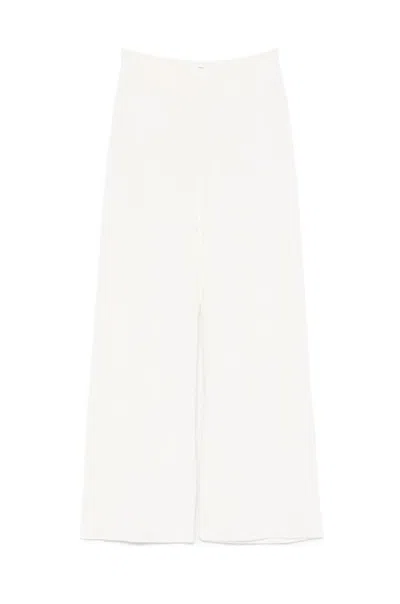 Ermanno Scervino Flowing Wide-leg Pants With High Waistscervino In White