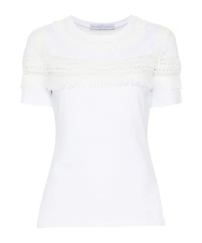 Ermanno Scervino Frayed Cotton T-shirt In White