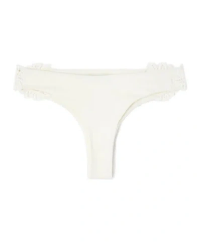 Ermanno Scervino Fringed Lace Briefs In White