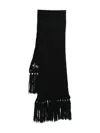 Ermanno Scervino Fringed Scarf In Black