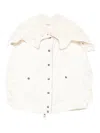 Ermanno Scervino Voluminous Parka With Oversized Collar In White