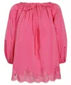 Ermanno Scervino Gathered Neckline Blouse In Pink
