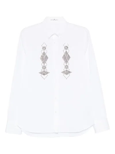Ermanno Scervino Geometric-embellished Shirt In White