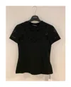 Ermanno Scervino Geometric Pattern Hollowed-out T-shirt In Black