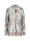 Ermanno Scervino Geometric Print Shirt With Classic Collar In Multi