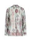 Ermanno Scervino Geometric Print Shirt With Classic Collar In Multi