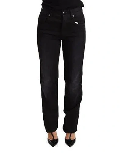 Pre-owned Ermanno Scervino Gewaschene Gerade Denim-hose - Pants - Black -size W26 In Schwarz