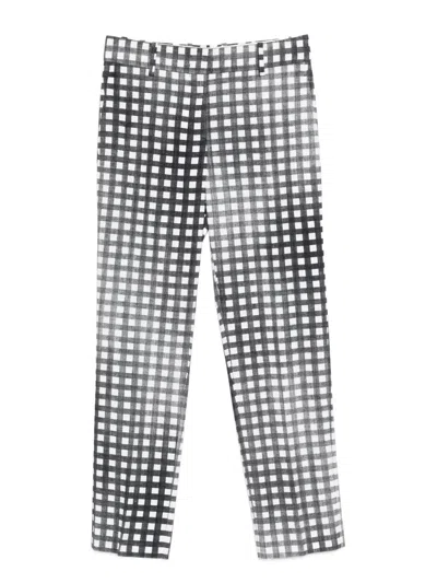 Ermanno Scervino Gingham Trousers In Black