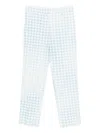 Ermanno Scervino Gingham-pattern Drawstring Trousers In Blue