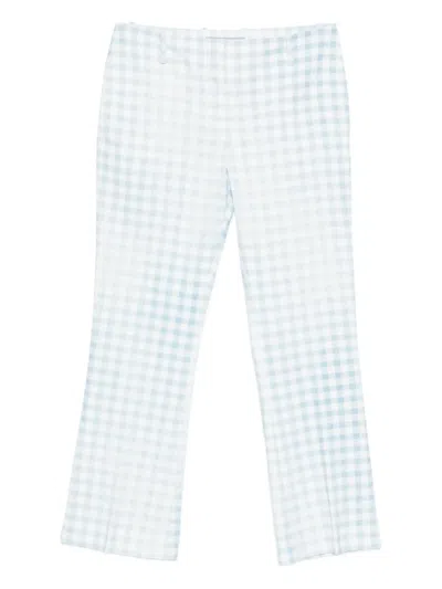 Ermanno Scervino Gingham Trousers In Blue