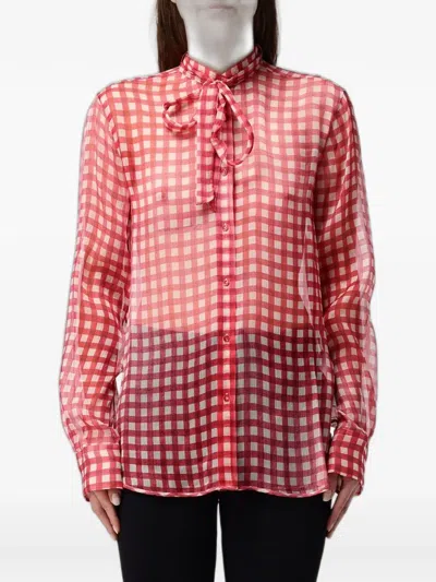Ermanno Scervino Gingham-check Shirt In Red