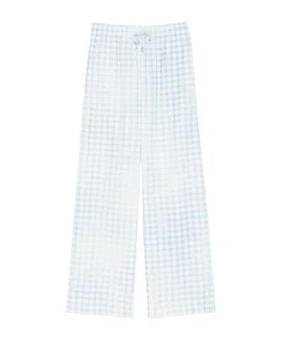 Ermanno Scervino Gingham-pattern Drawstring Trousers In Blue
