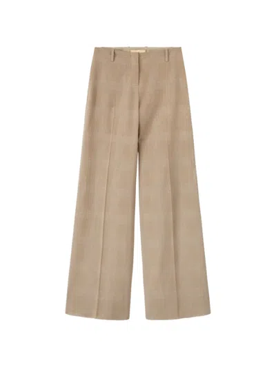 Ermanno Scervino Glen Check Trousers In Brown