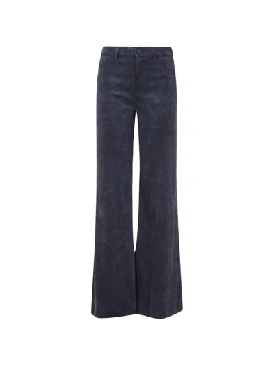 Ermanno Scervino Glitter-effect Corduroy Trousers In Blue