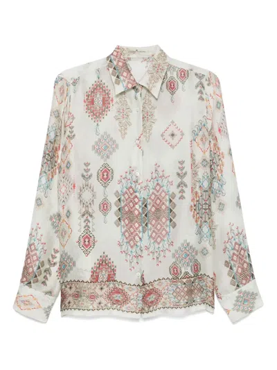 Ermanno Scervino Graphic-print Shirt In Grey