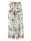Ermanno Scervino Multicolor Graphic-print Trousers In Grey