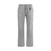 Ermanno Scervino Logo Patch Distressed Pants In Gray