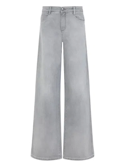 Ermanno Scervino Gray Cotton Jeans With Embroidery
