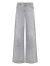 Ermanno Scervino Baggy Jeans With Embroidered Back Pockets In Gray