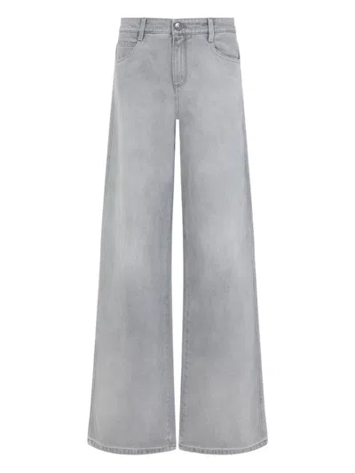 ERMANNO SCERVINO GRAY COTTON JEANS WITH EMBROIDERY ERMANNO SCERVINO