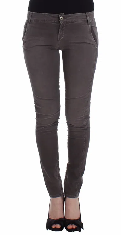 Ermanno Scervino Stretch Cotton Skinny Jeans In Brown