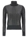 Ermanno Scervino Crystal Sweater Sweaters And Cardigans Gray In Black